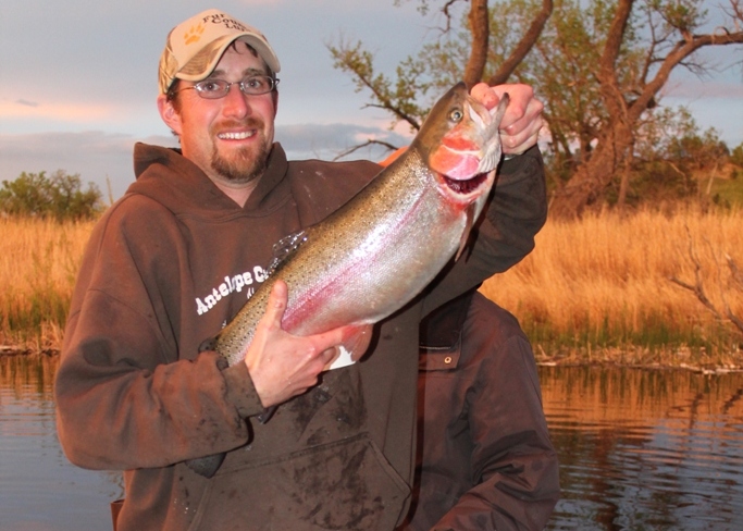 One of our largest rainbows to date! Good job Paul (9.2 lbs.)